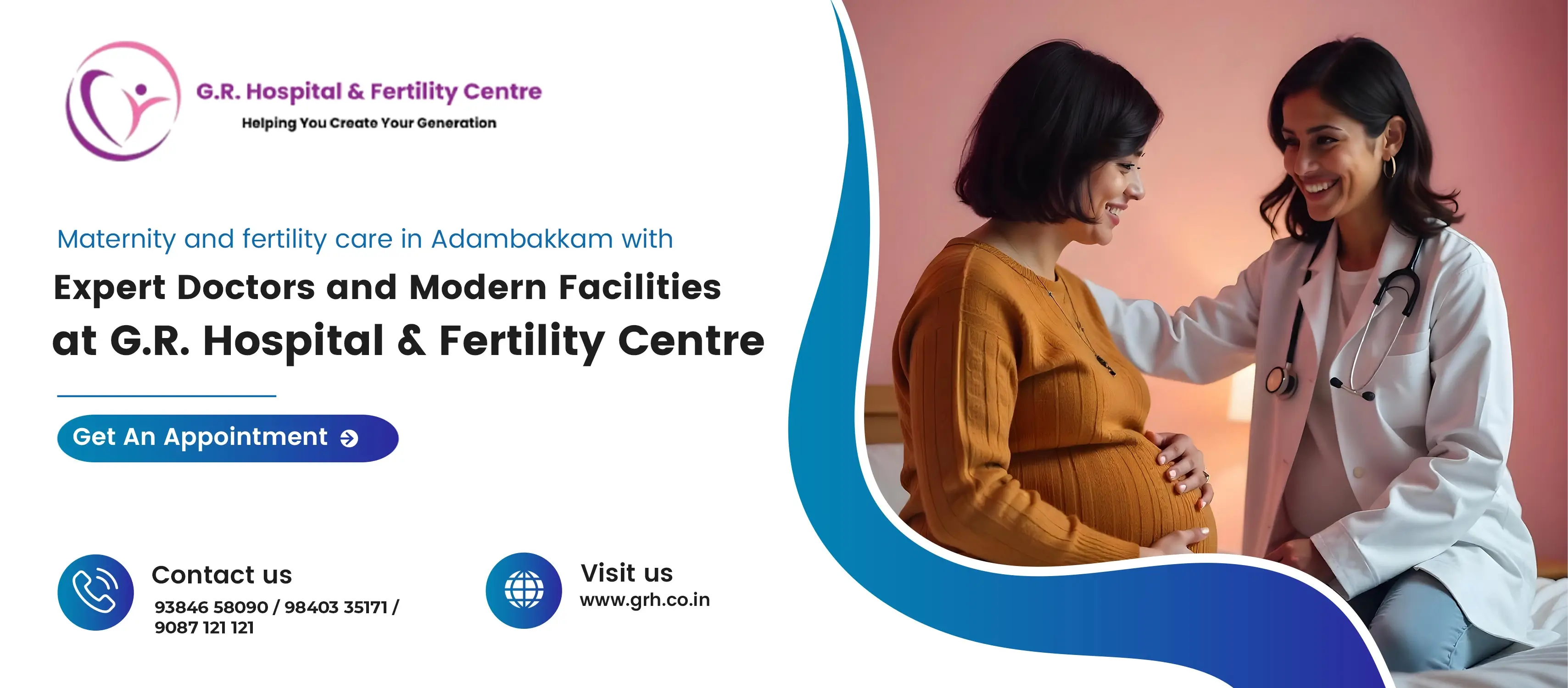 Maternity and fertility care in Adambakkam with expert doctors and modern facilities at G.R. Hospital & Fertility Centre